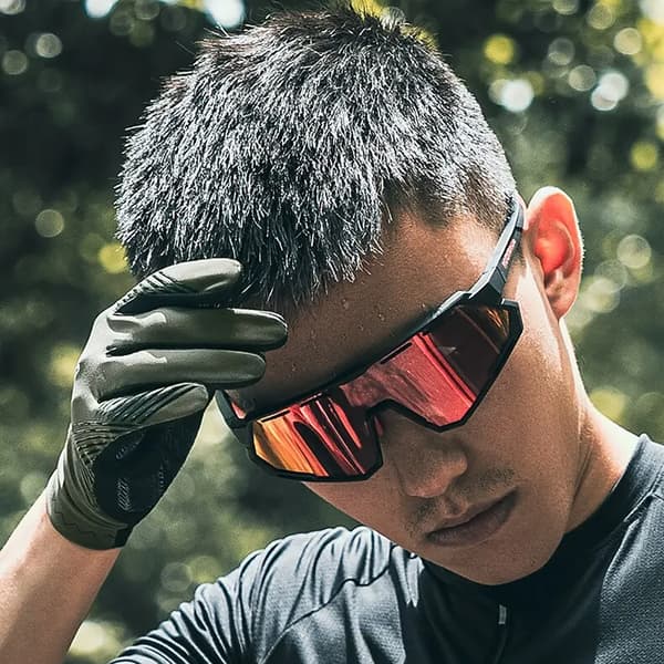 Stødabsorberende cykelhandsker størrelse L - grøn og sort