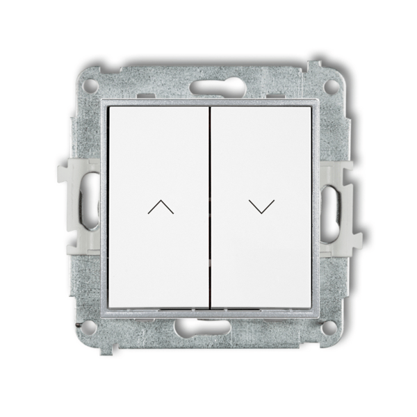Rullgardinsbrytare utan ram karlik mini vit/silver