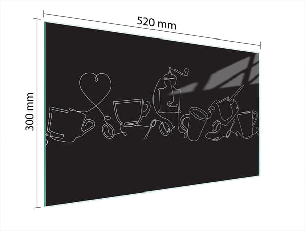 GLASSKÆREBRÆT 52x30 SORT