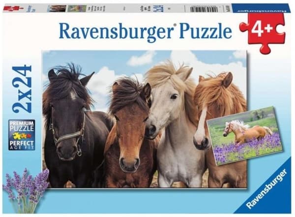 Pussel 2x24 Hästar