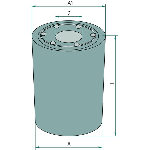Filter 210mm 93mm 739HF6317 Fleetguard WD962.9