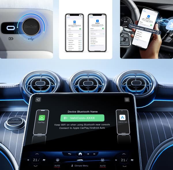 Carlinkit Mini Ultra 3 biladapter til Android Auto og Apple CarPlay