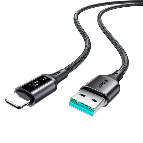 USB-A Kabel - iPhone Lightning S-A60 StarTalk 3A 1,2m - Sort