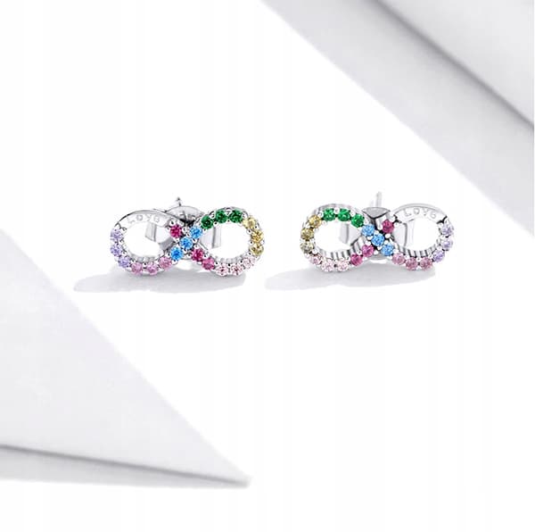 Pendientes de Plata Pendientes Infinito Plata 925