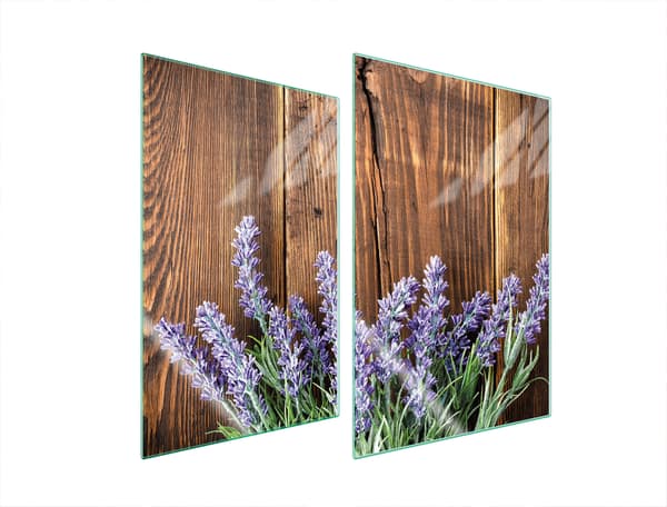 GLASBESKYTTELSESPLADE TIL KØKKEN 2x35x52 LAVENDEL