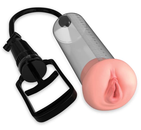 Pump Worx Transparent Penispump med Vaginalhål