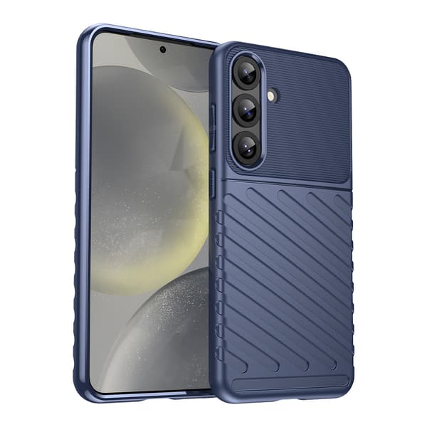 Pansret silikone cover til Samsung Galaxy S25+ Thunder - blå