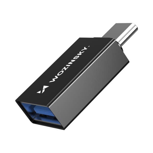USB-C - USB-A 10Gb/s -sovitin - musta
