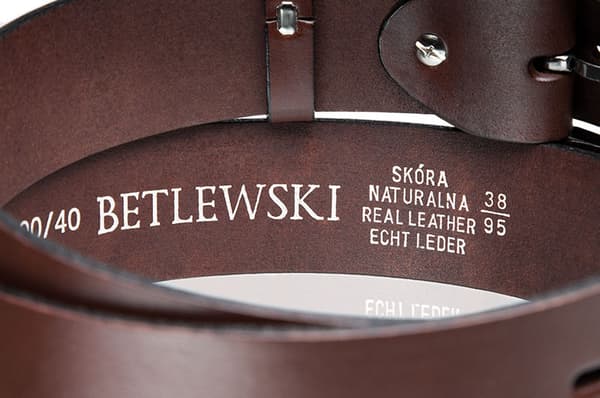 LIC40-0 BRUN 115 SUPREME Läderbälte +CERTIFIKAT
