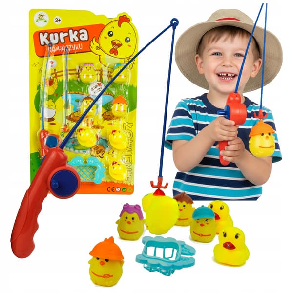 Ankkojen kalastusta vavalla. Pelihallipeli, jossa on suuri joukko ankkoja koukussa.