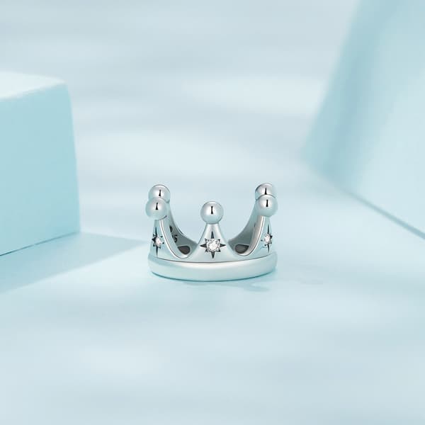 Pendiente de plata Crown Ear Cuff Pendiente de plata 925 Pendientes Trusky