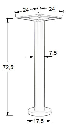 SH-3018-1/S børstet - 17,5 cm
