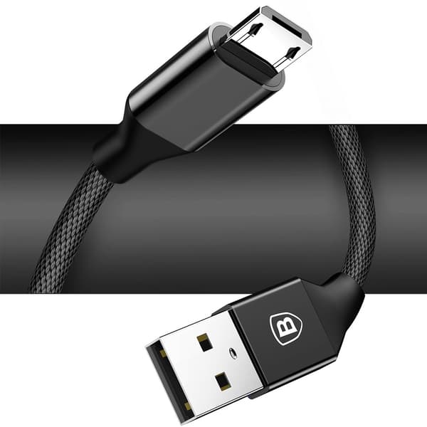 Yiven 1.5m USB-A - MicroUSB-kaapeli - Musta