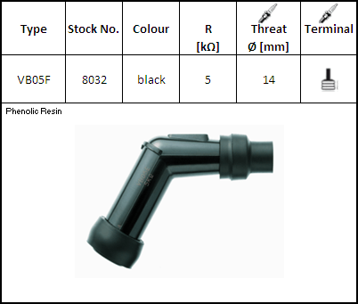NGK Tændrør VB05F (kode 8032) YBX