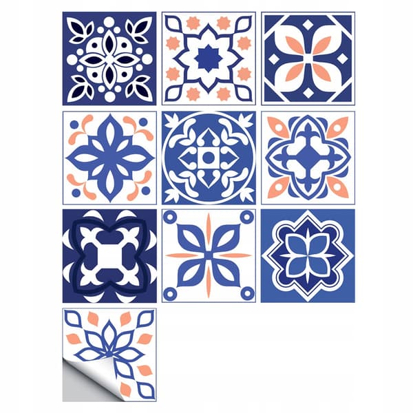 Selvhæftende PVC-patchwork-paneler sæt á 10 stk tapet 20x20cm ZM-06-028