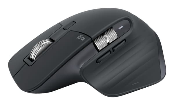 Logitech MX Master 3S Trådlös Mus RF Trådlös + Bluetooth, 8000 DPI, Grafit