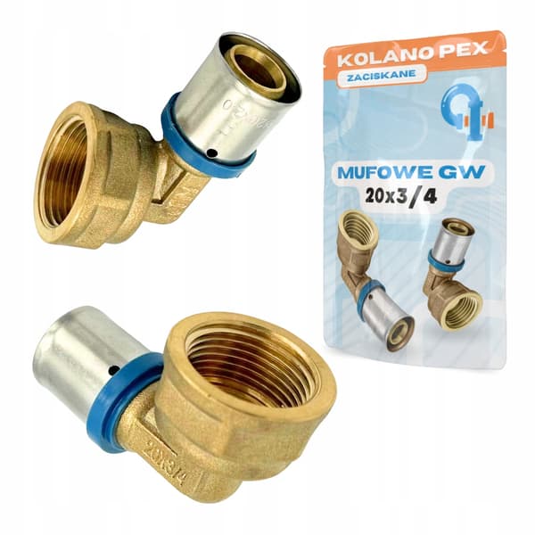 PEX-albue 20x3/4 gw muffe presset forbindelse presset