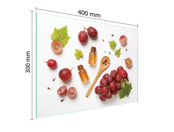 SKÄRBRÄDA I GLAS 40x30 FRUKT