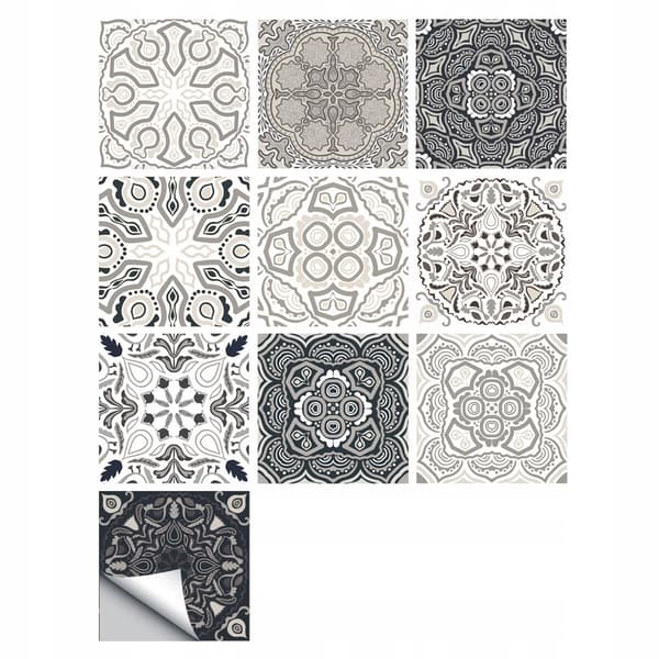 Självhäftande patchwork PVC-panelkakel, set med 10 delar, 20x20 cm