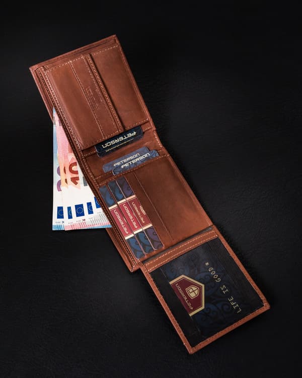 Peterson PTN N008-PCA Herr Läderplånbok