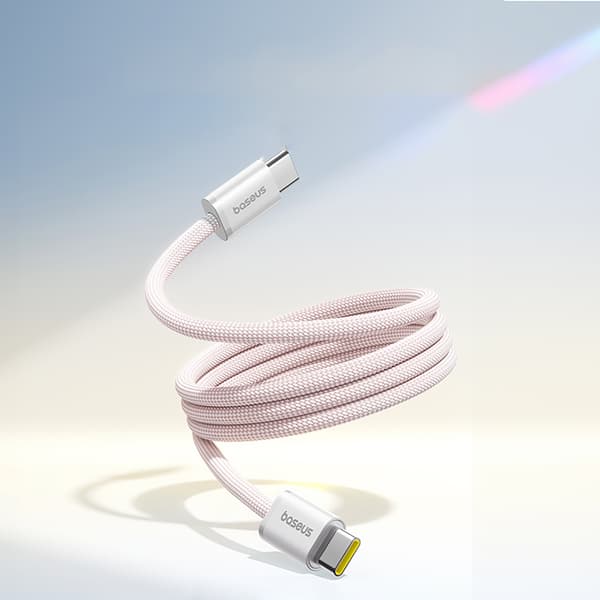 Selvsamlende USB-C Dynamic 4 Pro 100W 1m kabel - Pink