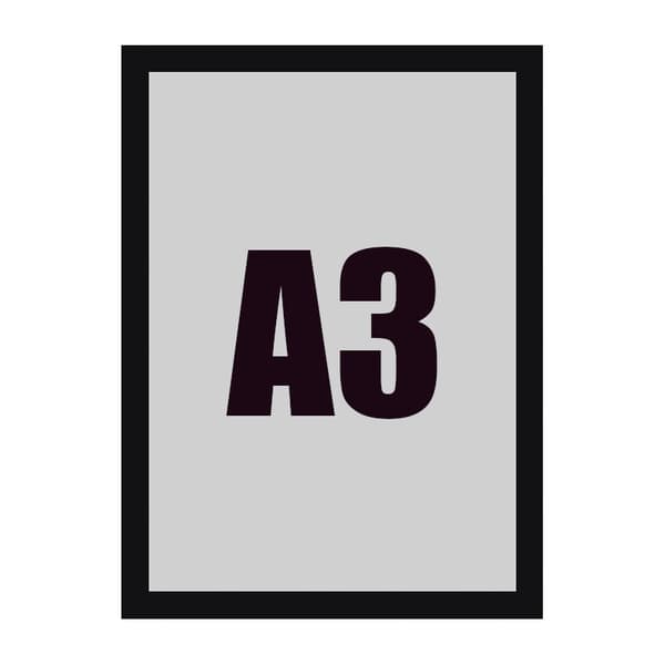 Magnetisk plakatramme A3 sort