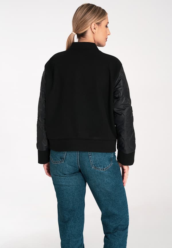 Dambomberjacka bomberjacke sort størrelse S/M