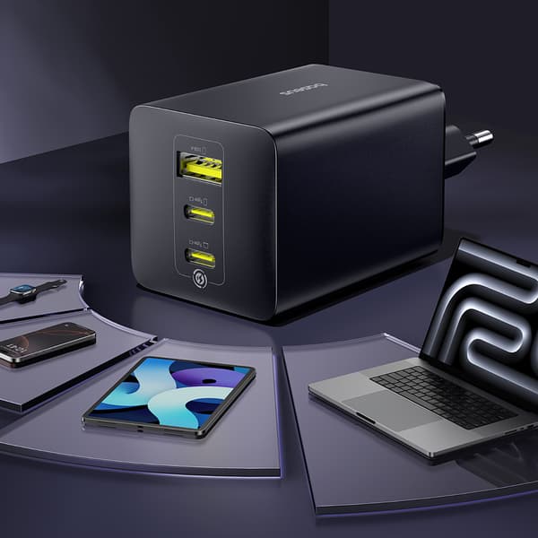 Væglader USB-A USB-C EnerFill FE11 100W - sort