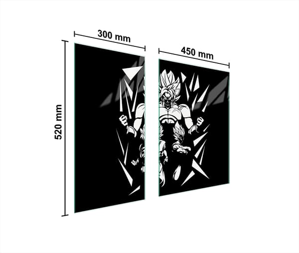 GLASBESKYTTELSESPLADE 75x52 ANIME