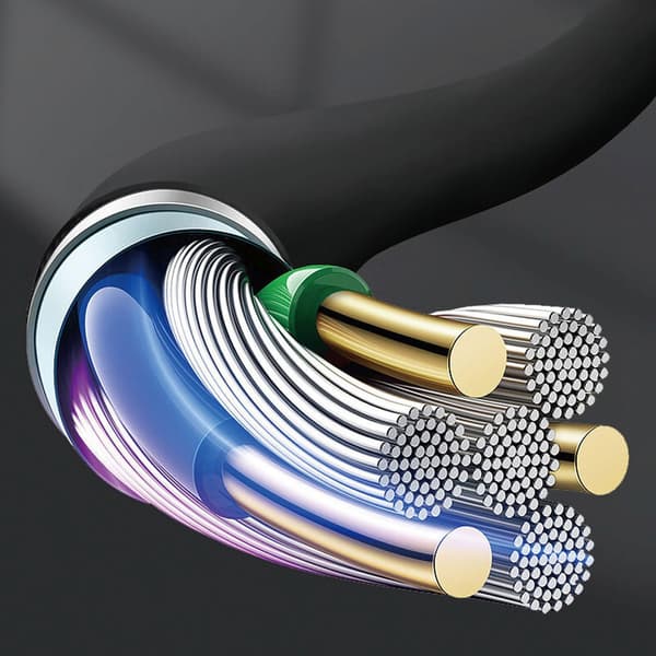 Stereo AUX mini jack kabel 3,5 mm 1 m - sort