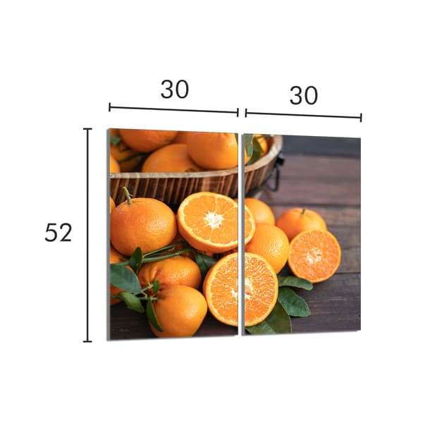 Lasinen suojalevy liedelle 2x30x52 Hedelmä