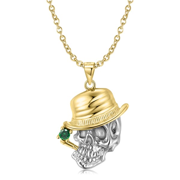 Collar de cadena de plata 925 con calavera Trusky