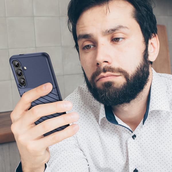 Pansret silikone cover til Samsung Galaxy S25+ Thunder - blå