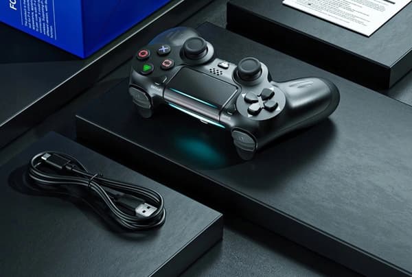 Trådlös Pad Controller för PS4 PlayStation 4 med vibrationsfunktion svart