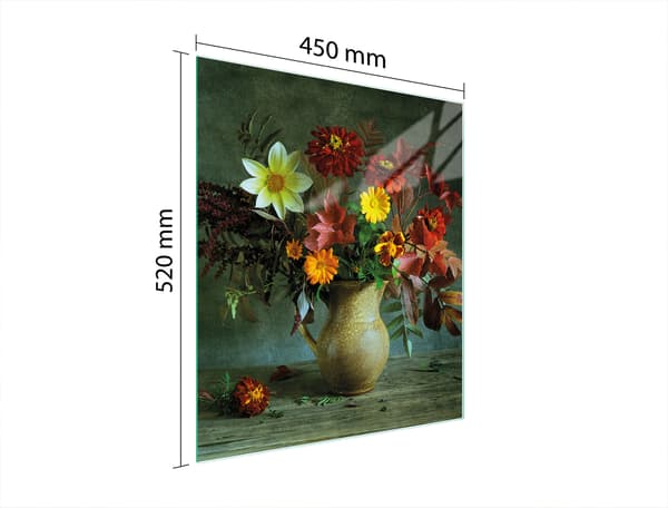 GLAS SKÆREBRÆT 45x52 BLOMSTER