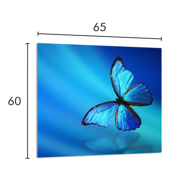 GLASPANEL TIL KØKKEN 65x60 Butterfly