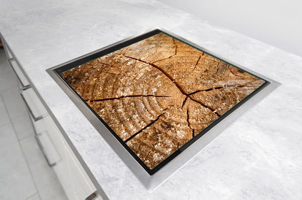 GLASSKYDDSPLÅT FÖR SPIS 50x52 TRÄ