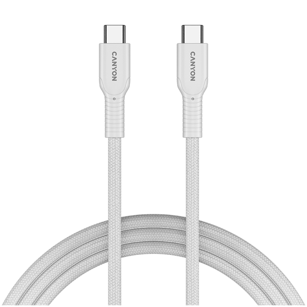 Canyon OnWire 60CL C-C 60W flätad kabel 1m vit