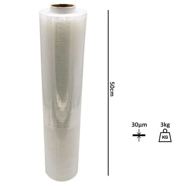 Strækfolie transparent 30 μm 3 kg