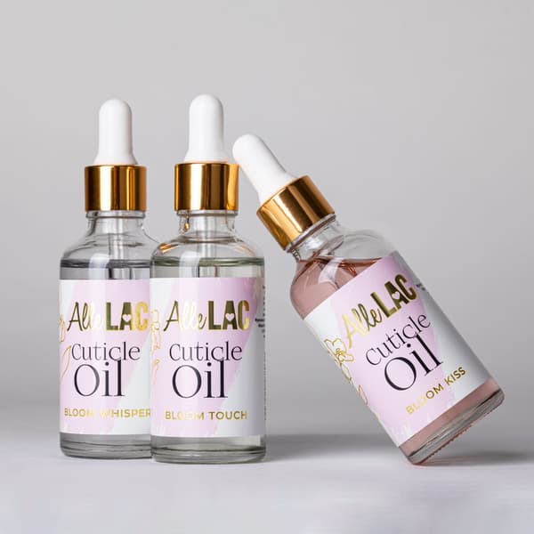 AlleLac neglebåndsolie med pipette, Bloom Touch-duft, 50 ml