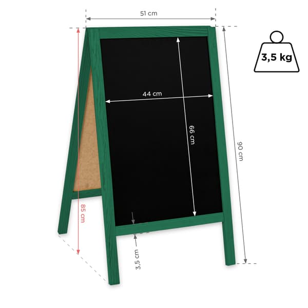 Classic S -puulevy (51x90 cm) - vihreä
