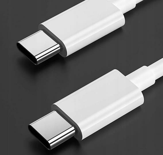 Kabel för Apple iPhone USB-C till USB-C Flätad 60W 1m Vit