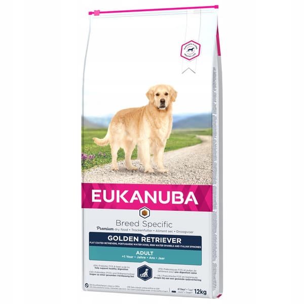 EUKANUBA Golden Retriever tørfoder til hunde med kylling 12 kg