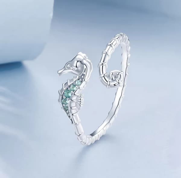 Silverring Justerbar Sjöhästring Silver 925