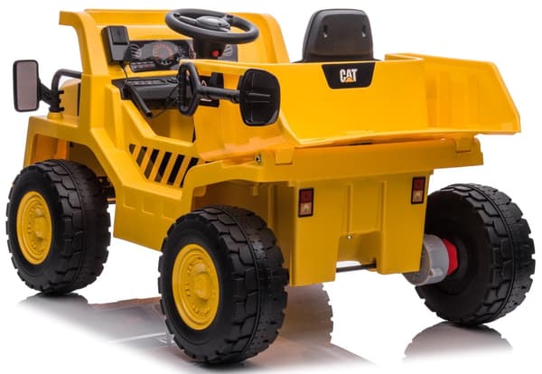 Sun Baby batteridrivet tips-dump fordon, gul CAT eldriven konstruktionsbil