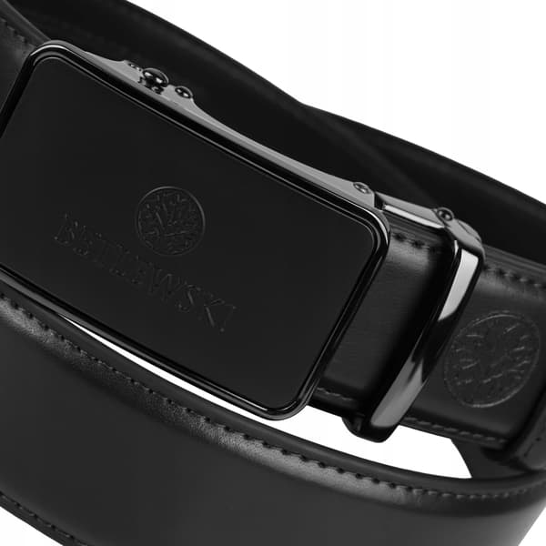 C35-KS SORT 115 Herrelæderbælte Automatisk ELITE +CERTIFIKAT