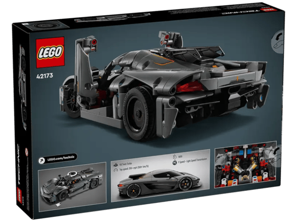 LEGO Technic 42173 Grå Koenigsegg Jesko Absolute Hyperbil 10+ (801 bitar)