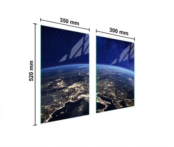 GLASBESKYTTELSESPLADE TIL KØKKEN 65x52 STÆRKE