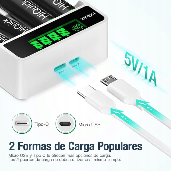 HiQuick snabb LCD-batteriladdare