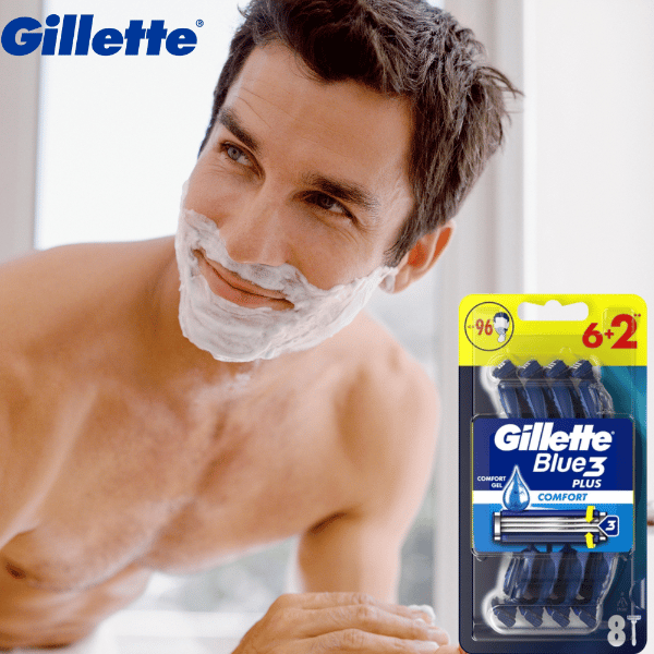 Gillette Blue3 Plus Comfort Engångsrakhyvlar 6+2 st